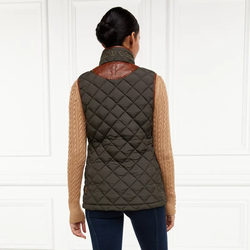 Holland Cooper Country Quilted Ladies Gilet - Heritage Khaki-2