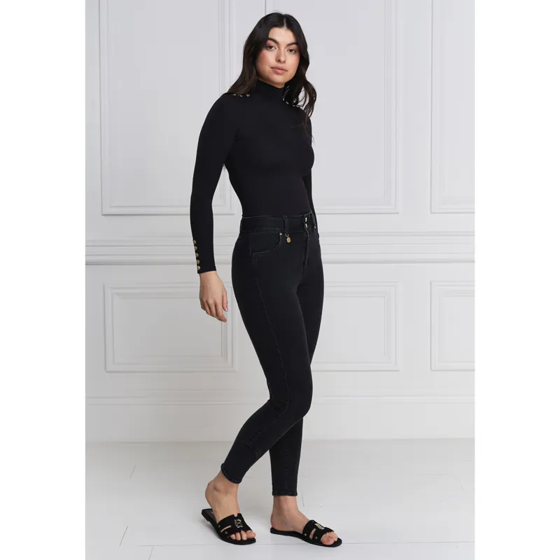 Holland Cooper Womens Jodhpur Jeans - Washed Black-1