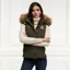 Holland Cooper Team Hooded Ladies Gilet - Khaki