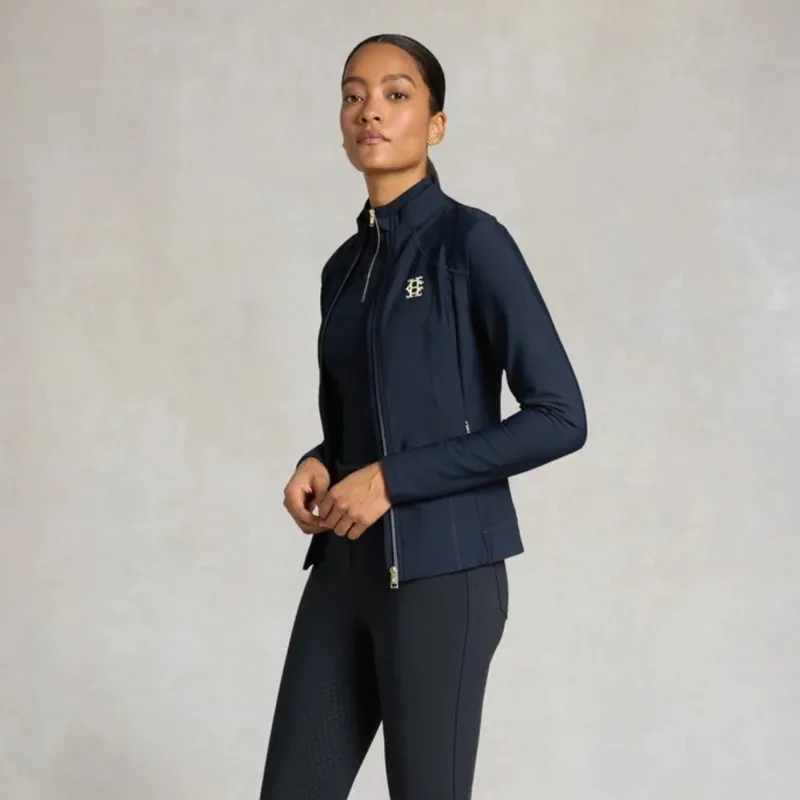 Holland Cooper Chiltern Womens Zip Training Top - Ink Navy-4