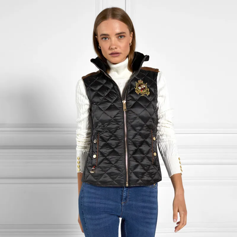 Holland Cooper Diamond Quilt Classic Ladies Gilet - Khaki-2