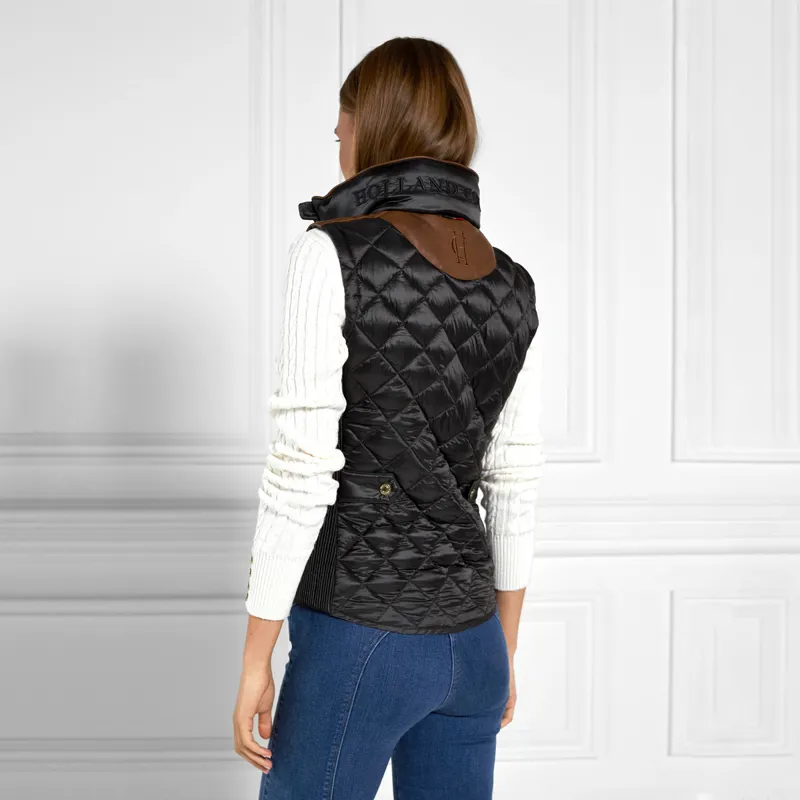 Holland Cooper Diamond Quilt Classic Ladies Gilet - Khaki-1