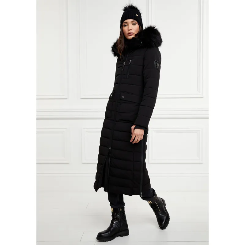 Holland Cooper Finsworth Ladies Longline Quilted Jacket Black
