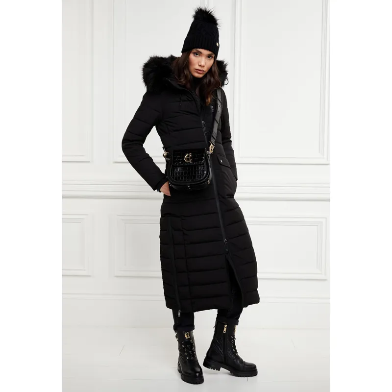 Holland Cooper Finsworth Ladies Longline Quilted Jacket - Black-3