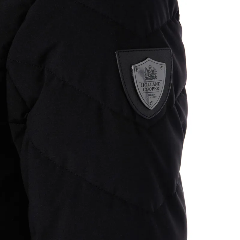 Holland Cooper Finsworth Ladies Longline Quilted Jacket - Black-4