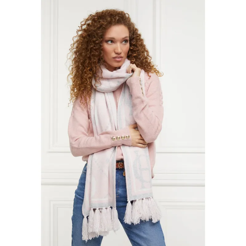 Holland Cooper Monogram Scarf - Blush Pink-1