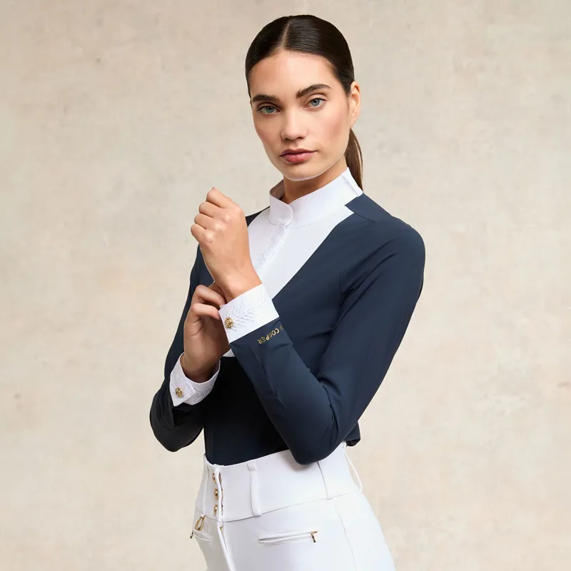 Holland Cooper Gatcombe Ladies Show Shirt - Ink Navy-1