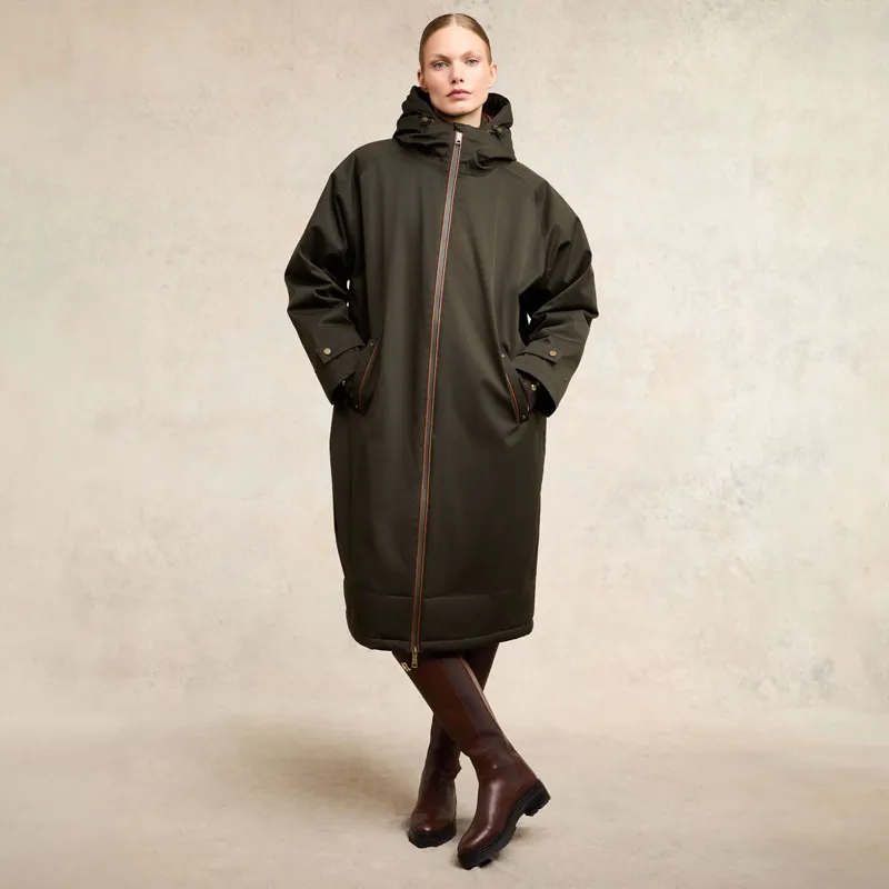 Holland Cooper One Size Waterproof Ladies Country Coat - Khaki-3