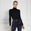 Holland Cooper Essential Roll Neck Ladies Top - Black