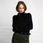 Holland Cooper Seattle Roll Neck Ladies Cable Knit Jumper - Black