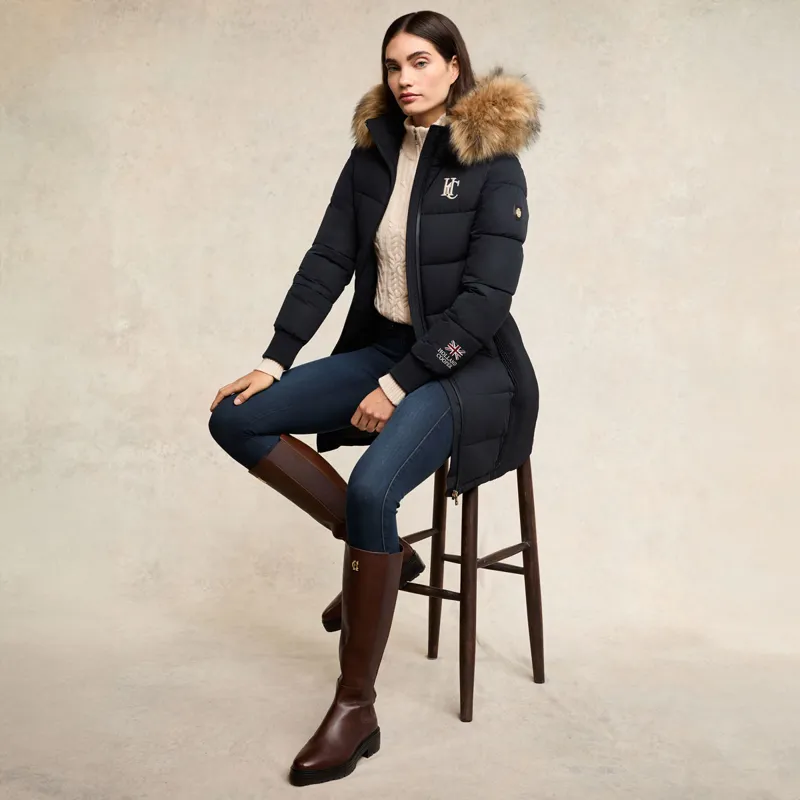 Holland Cooper Team Padded Womens Coat - Ink Navy-2