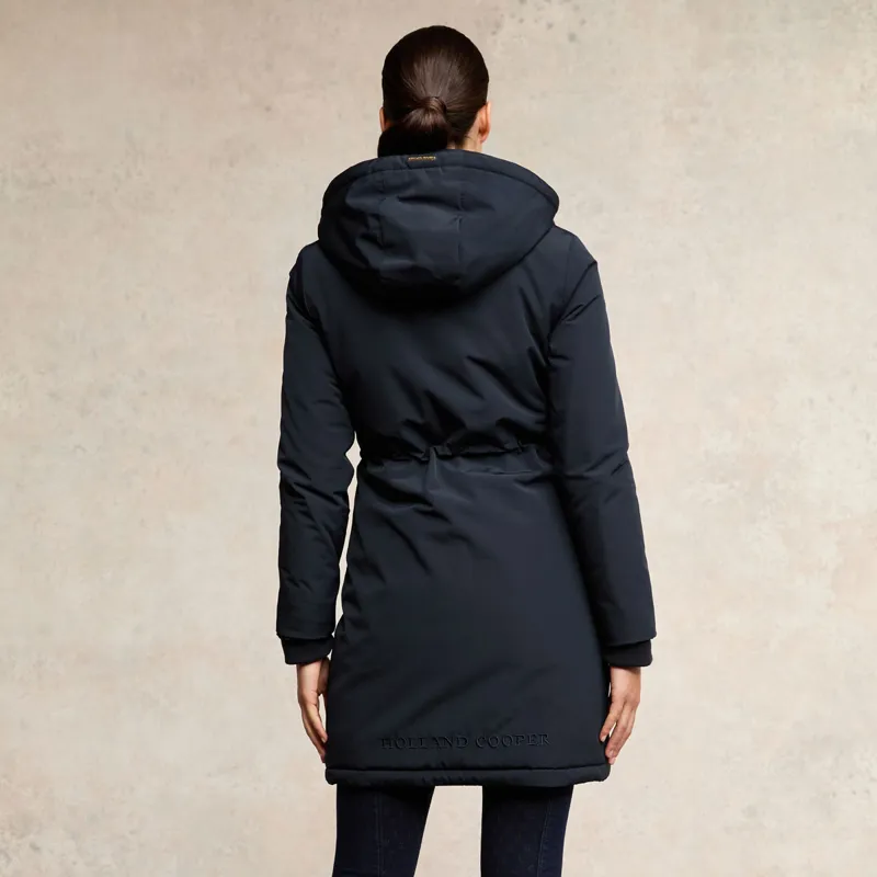 Holland Cooper Team Waterproof Womens Coat - Ink Navy Mono-3