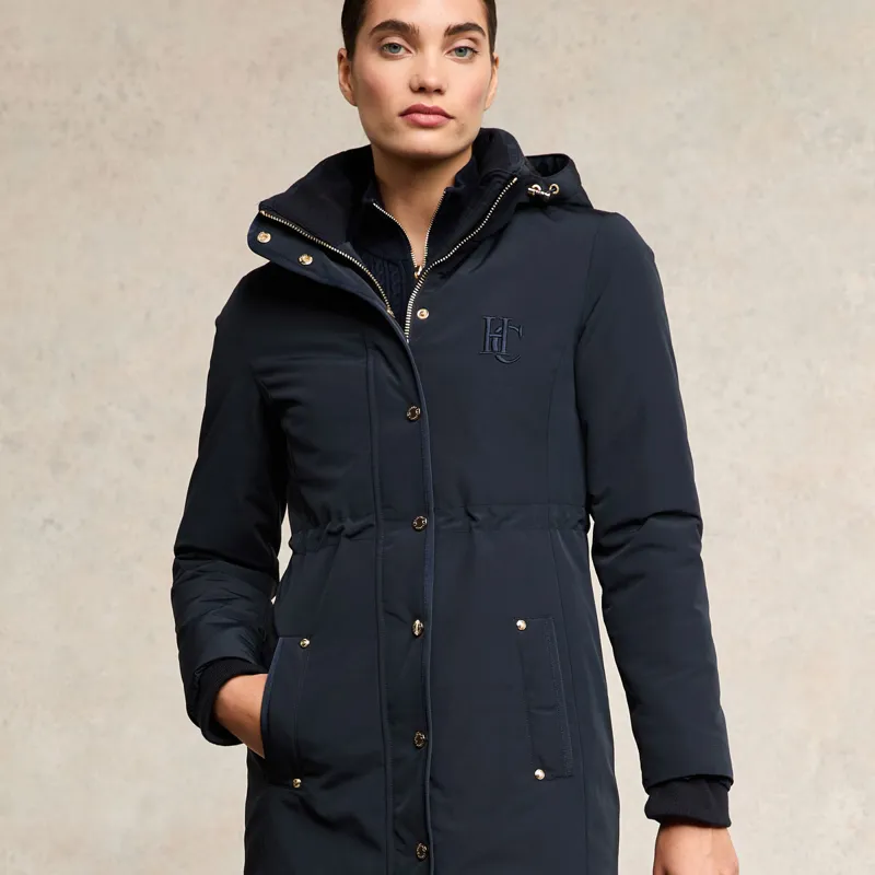 Holland Cooper Team Waterproof Womens Coat - Ink Navy Mono-4