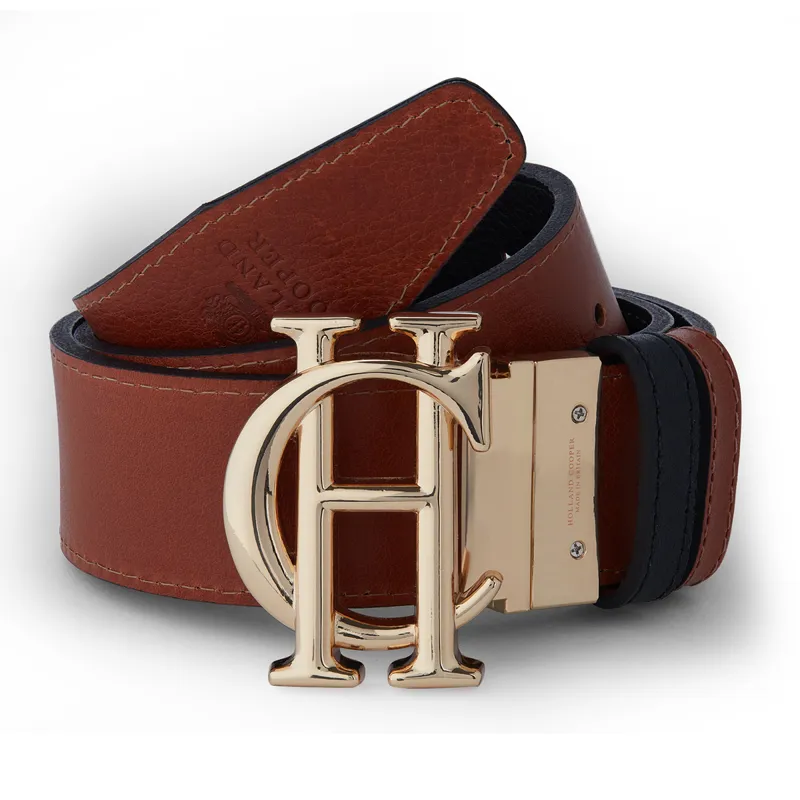 Holland Cooper Classic Reversible Belt - Black/Tan-1