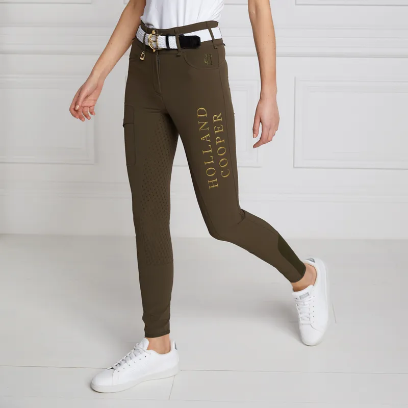 Holland Cooper Ascot Full Grip Ladies Breeches - Khaki
