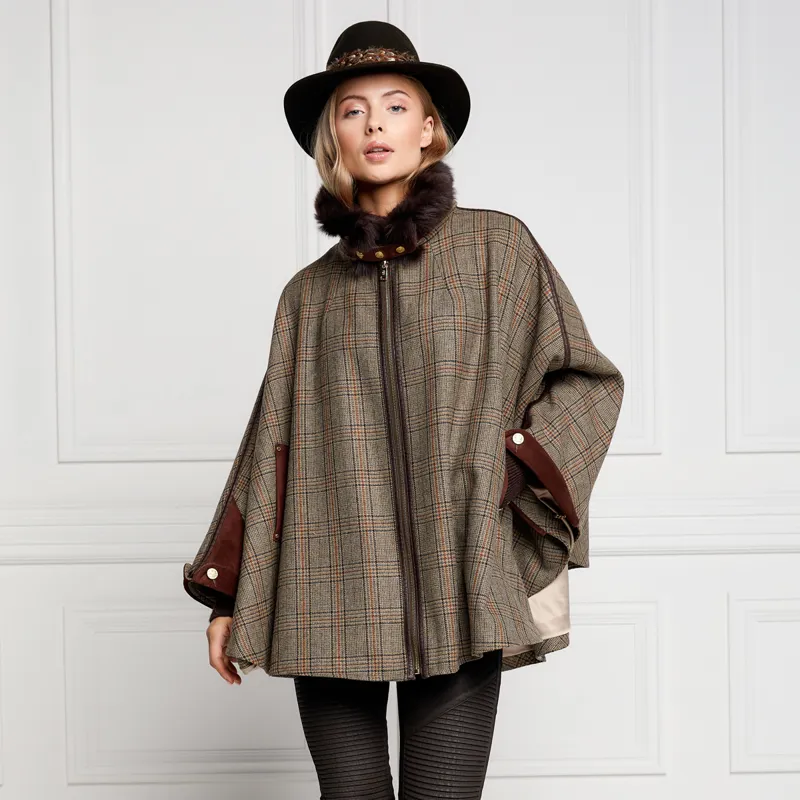 Holland Cooper Chiltern Cape - Bourbon Check