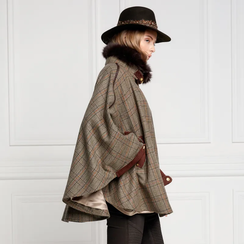 Holland Cooper Chiltern Cape - Bourbon Check-1