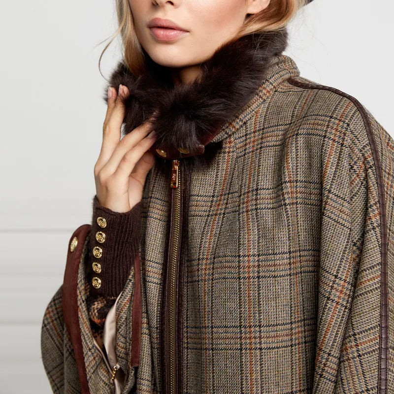 Holland Cooper Chiltern Cape - Bourbon Check-5