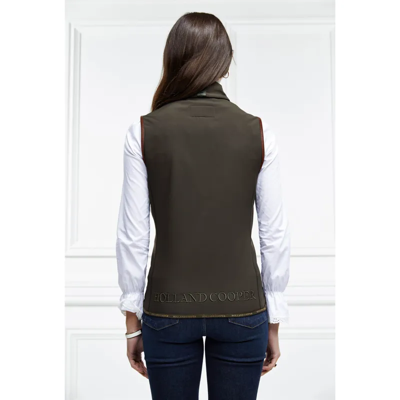 Holland Cooper Country Classic Ladies Fleece Gilet - Khaki-1