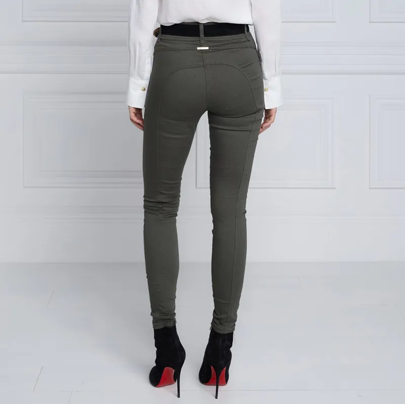 Holland Cooper Womens Biker Jeans - Hunter Green-2