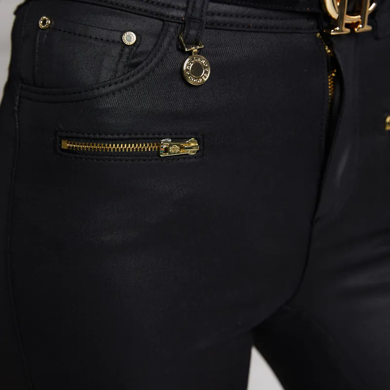 Holland Cooper Coated Womens Jodhpur Jeans - Black-4