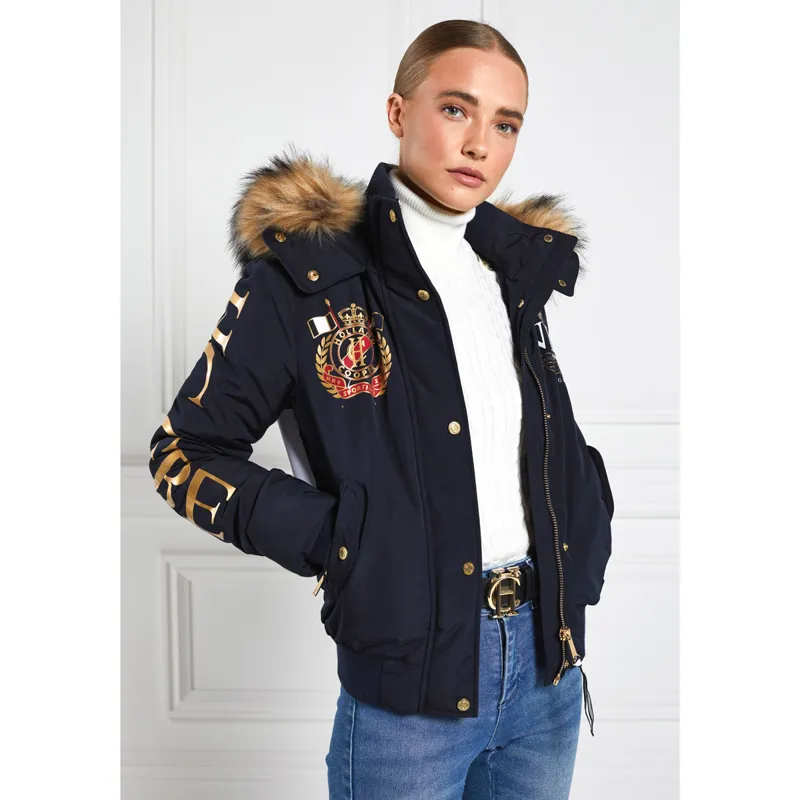 Holland Cooper Team Bomber Ladies Jacket - Ink Navy-1