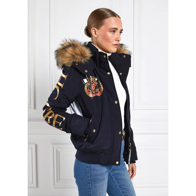 Holland Cooper Team Bomber Ladies Jacket - Ink Navy-2