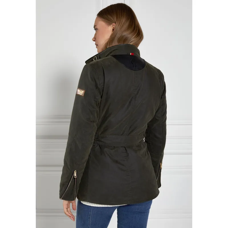 Holland Cooper Wax Field Ladies Jacket - Dark Olive-2