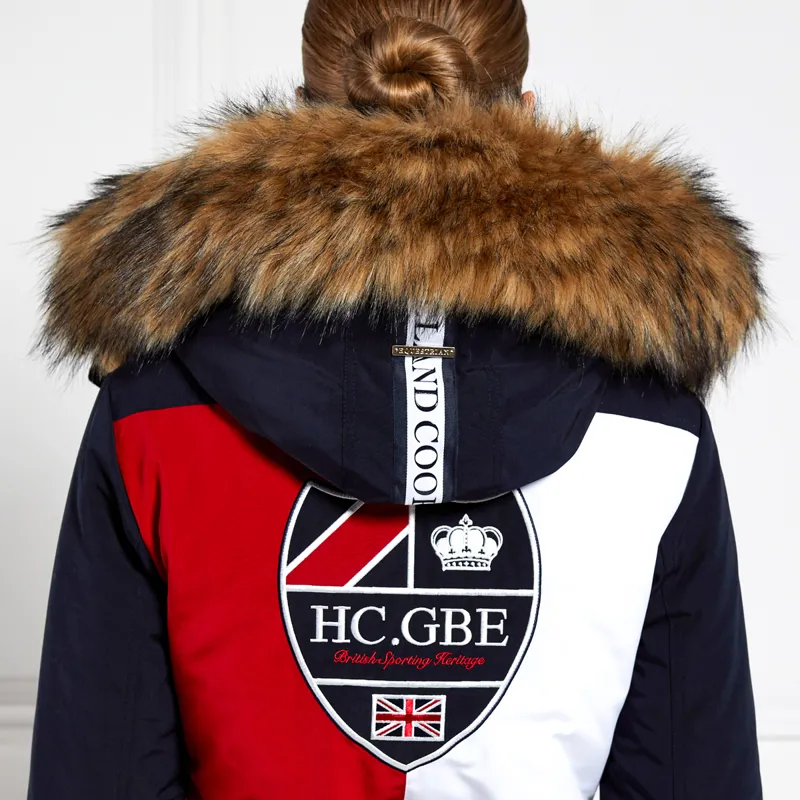 Holland Cooper Team Parka Ladies Long Jacket - Ink Navy-3