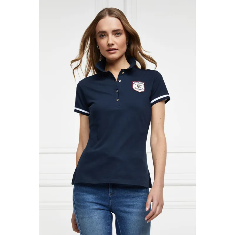 Holland Cooper Classic Ladies Polo Shirt - Ink Navy-1