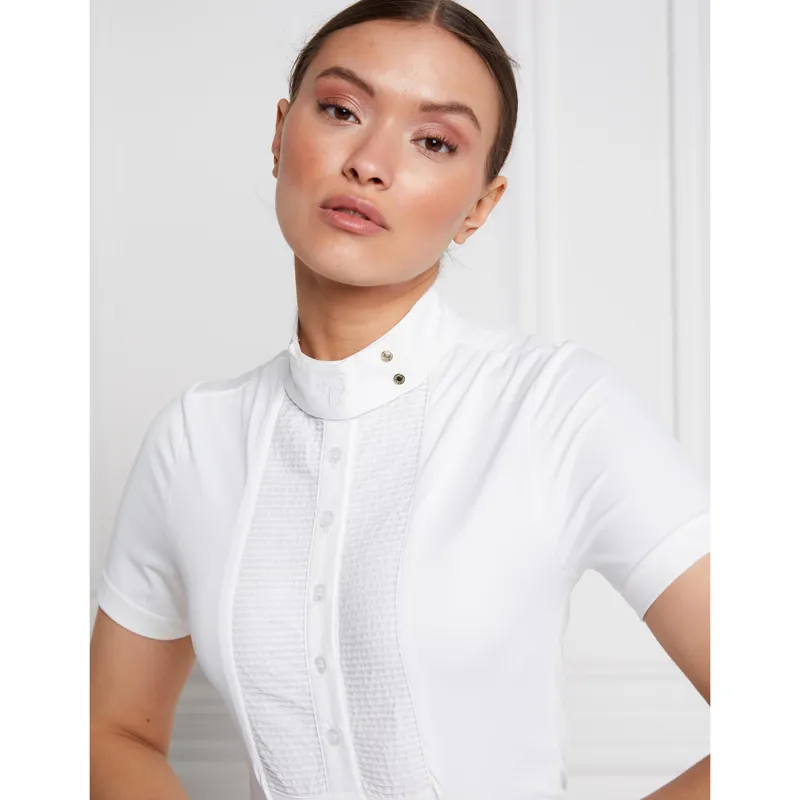Holland Cooper Short Sleeve Ladies Competition Shirt - White-2