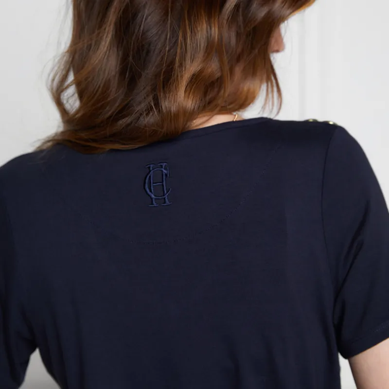 Holland Cooper Relax Fit Ladies Tee - Navy-3