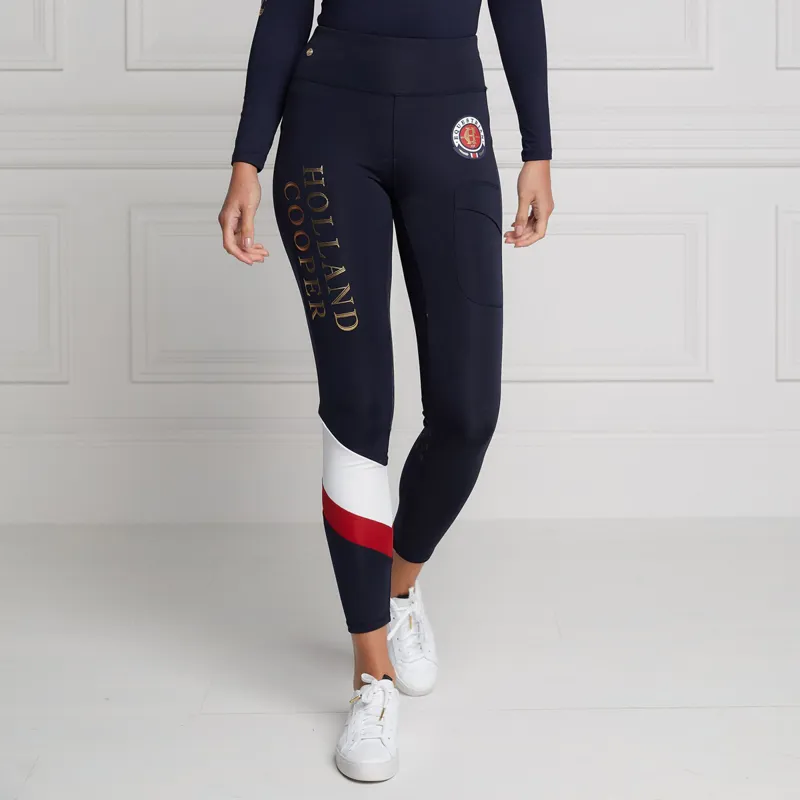 Holland Cooper Heritage Leggings Ladies Riding Tights - Ink Blue