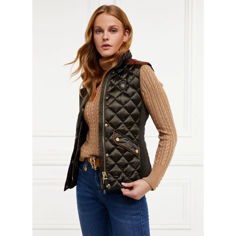 Holland Cooper Charlbury Ladies Quilted Gilet - Heritage Khaki-1
