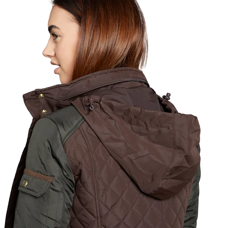 Toggi Holmes Ladies Quilted Jacket - Chocolate/Dark Green-8