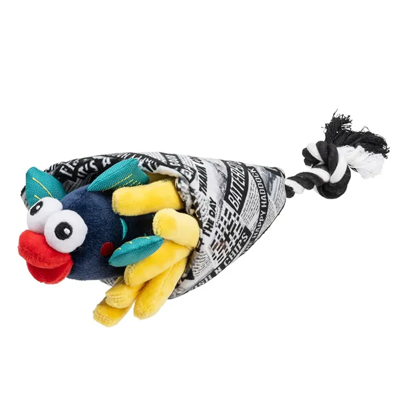 House Of Paws Plush Dog Toy -  Fish and Chips