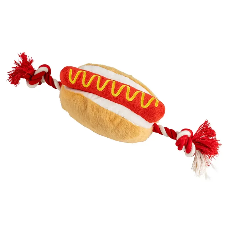 House Of Paws Plush Dog Toy -  Hot Dog