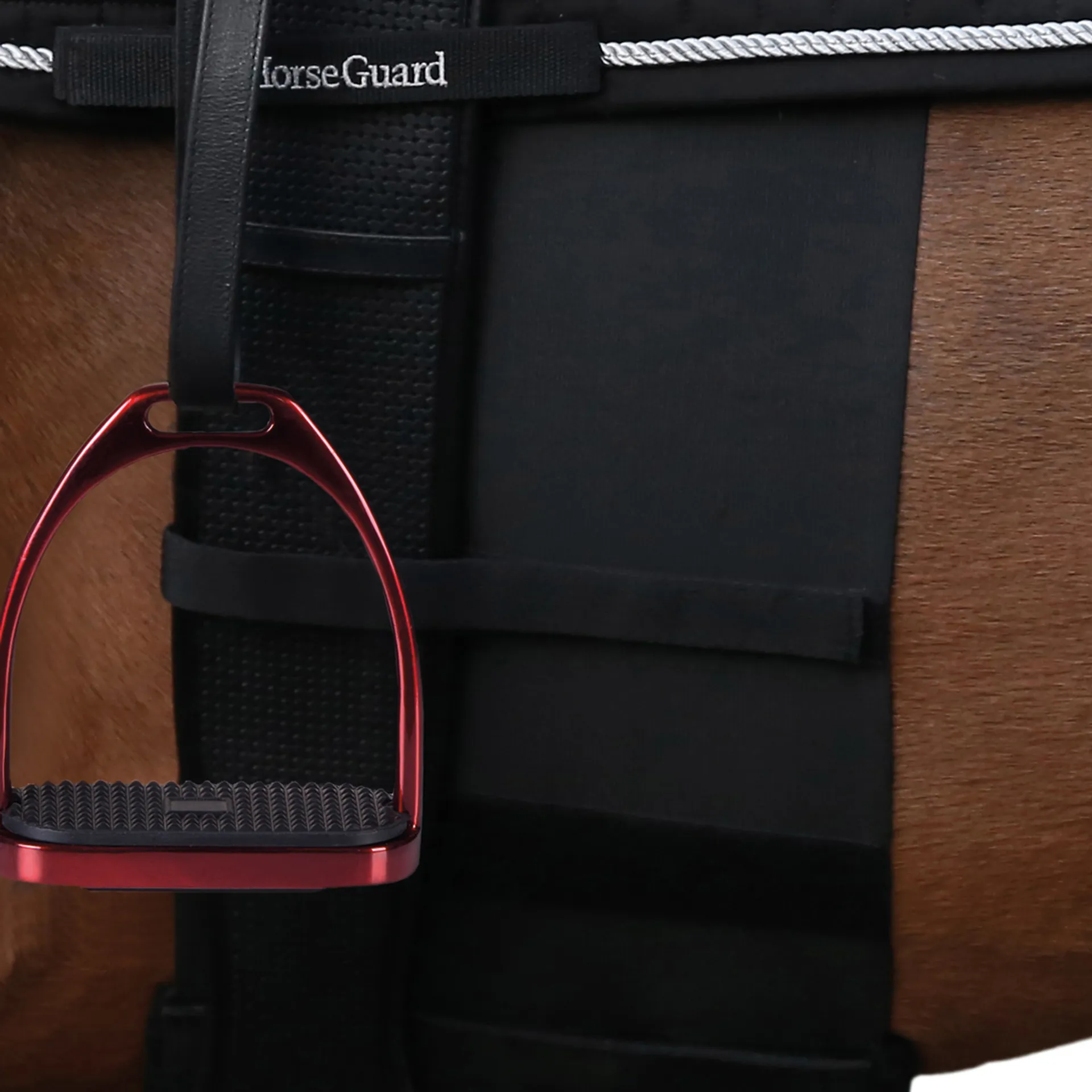 Horse Guard Sensitive Spur Belly Guard Black