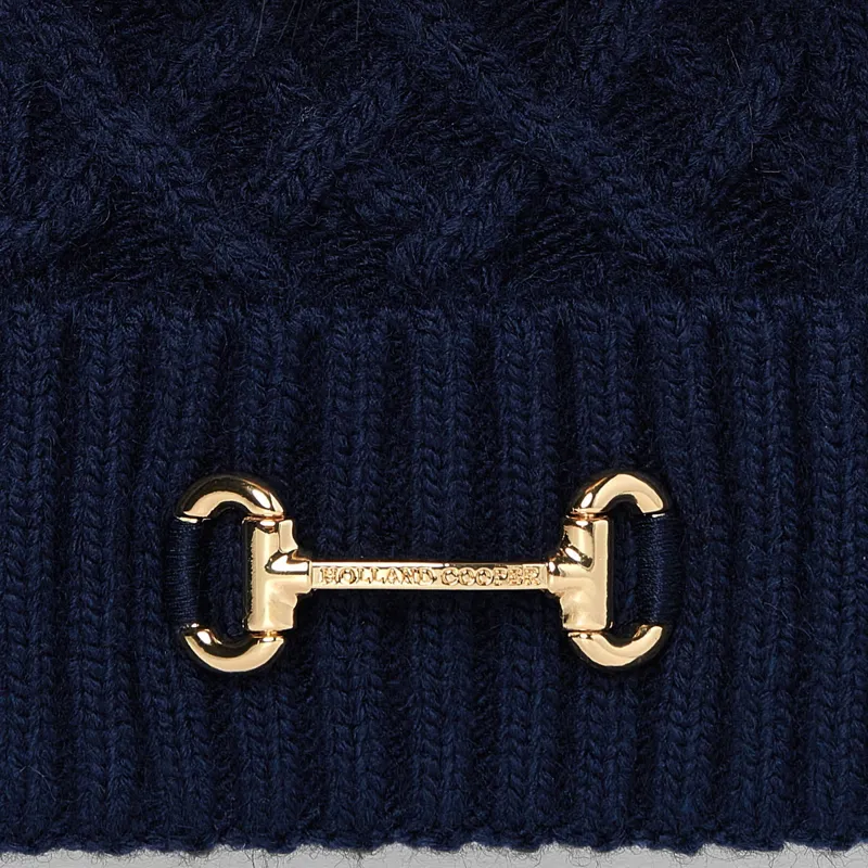 Holland Cooper Horse Bit Bobble Hat - Ink Navy-5