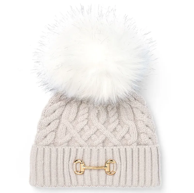 Holland Cooper Horse Bit Bobble Hat - Taupe-2