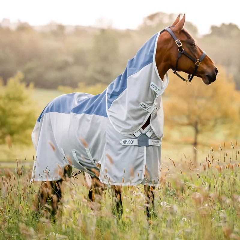 Amigo AmECO Combi Detach A Neck Waterproof Fly Rug - Teal/Grey-1