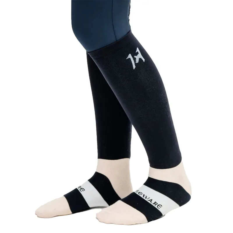 Horseware Athletix Newmarket Ladies Riding Socks - Navy Stripe