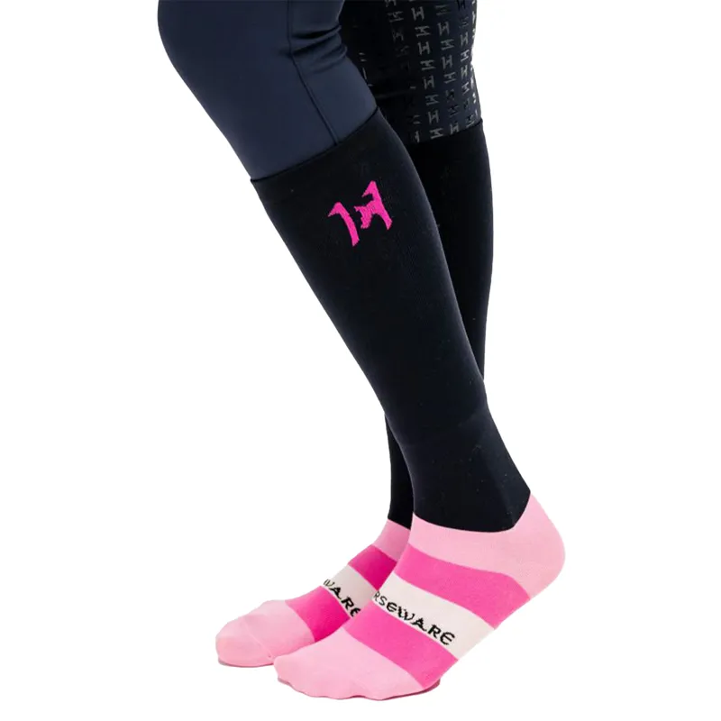 Horseware Athletix Newmarket Ladies Riding Socks - Pink