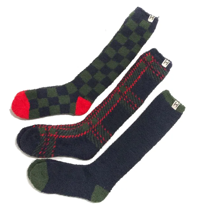 Horseware Holiday Softie Socks - Navy Check/Green/Red