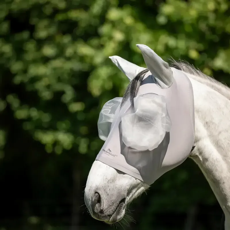 Horseware Defense Fly Mask - Silver/Silver-2