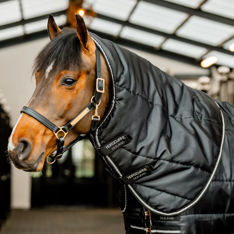 Horseware Easy-Layer 100g Stable Hood - Black/Black/Silver