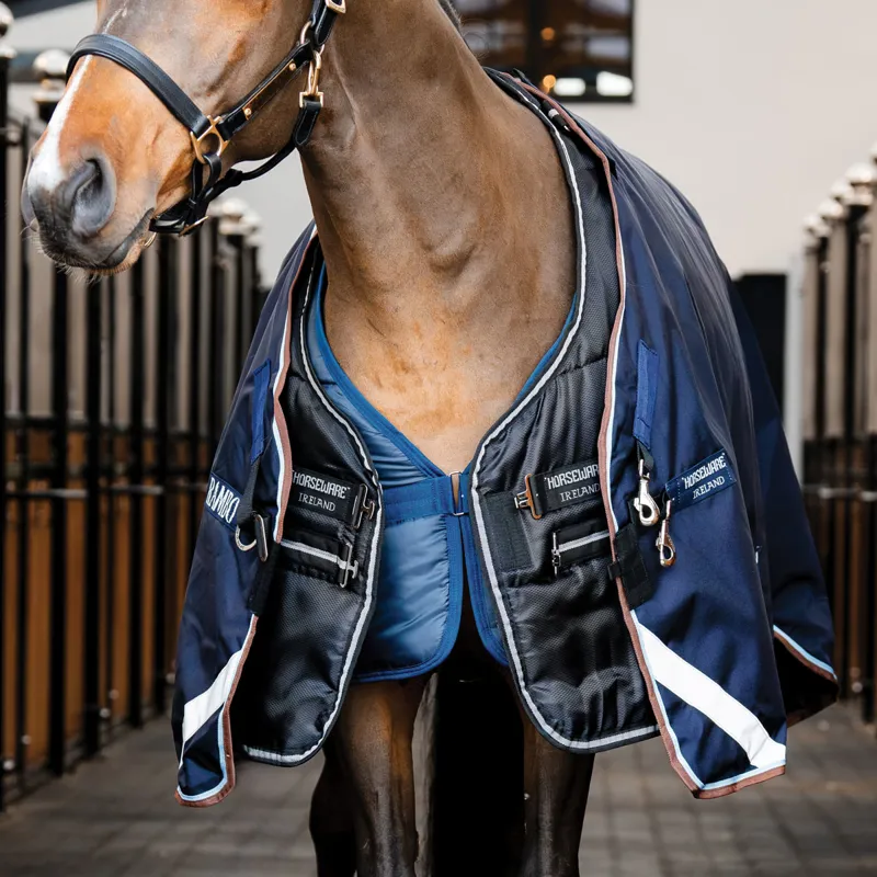 Horseware Easy-Layer 100g Stable Rug - Black/Black/Silver-3