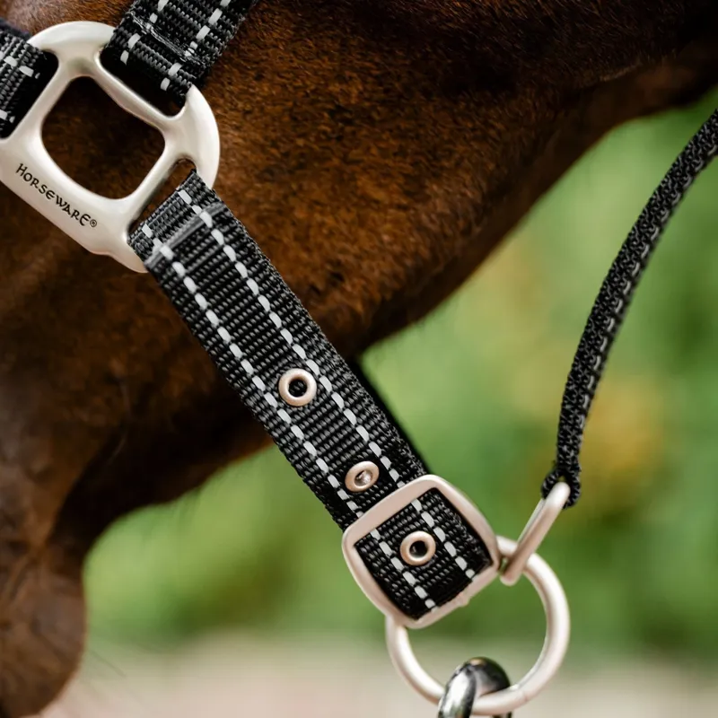 Horseware Field Safe Headcollar - Black/Reflective/Black-5