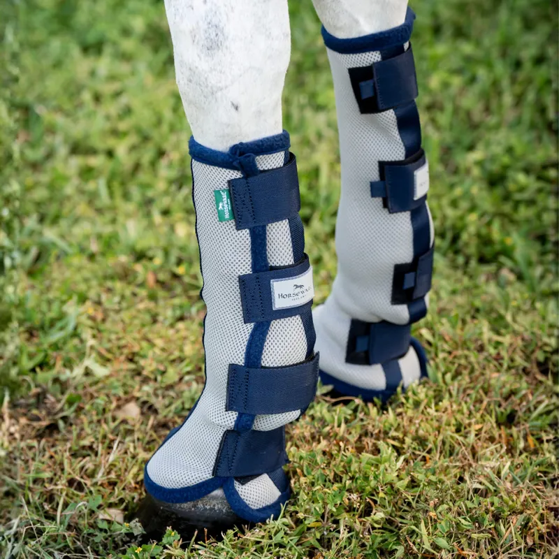 Horseware Fly Boots Pair - Heather Blue/Blue/Silver
