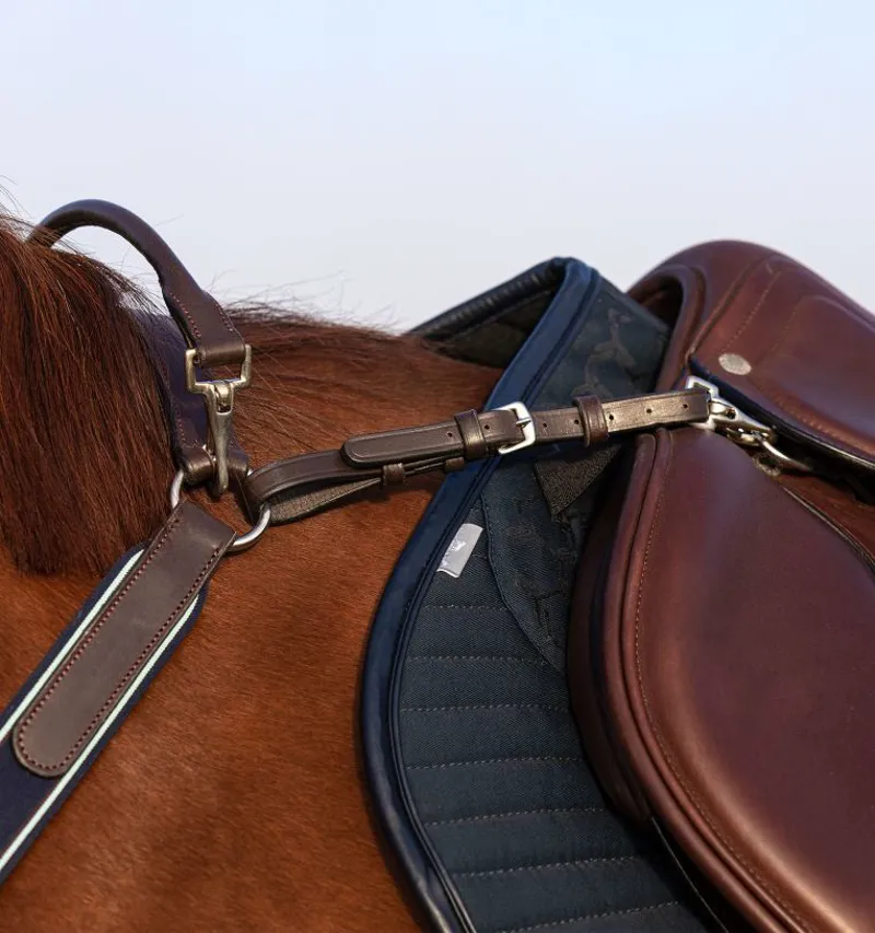 Horseware Micklem Breastplate with Martingale - Brown-2